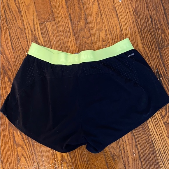 Black & Neon Green Nike Shorts - Picture 2 of 4